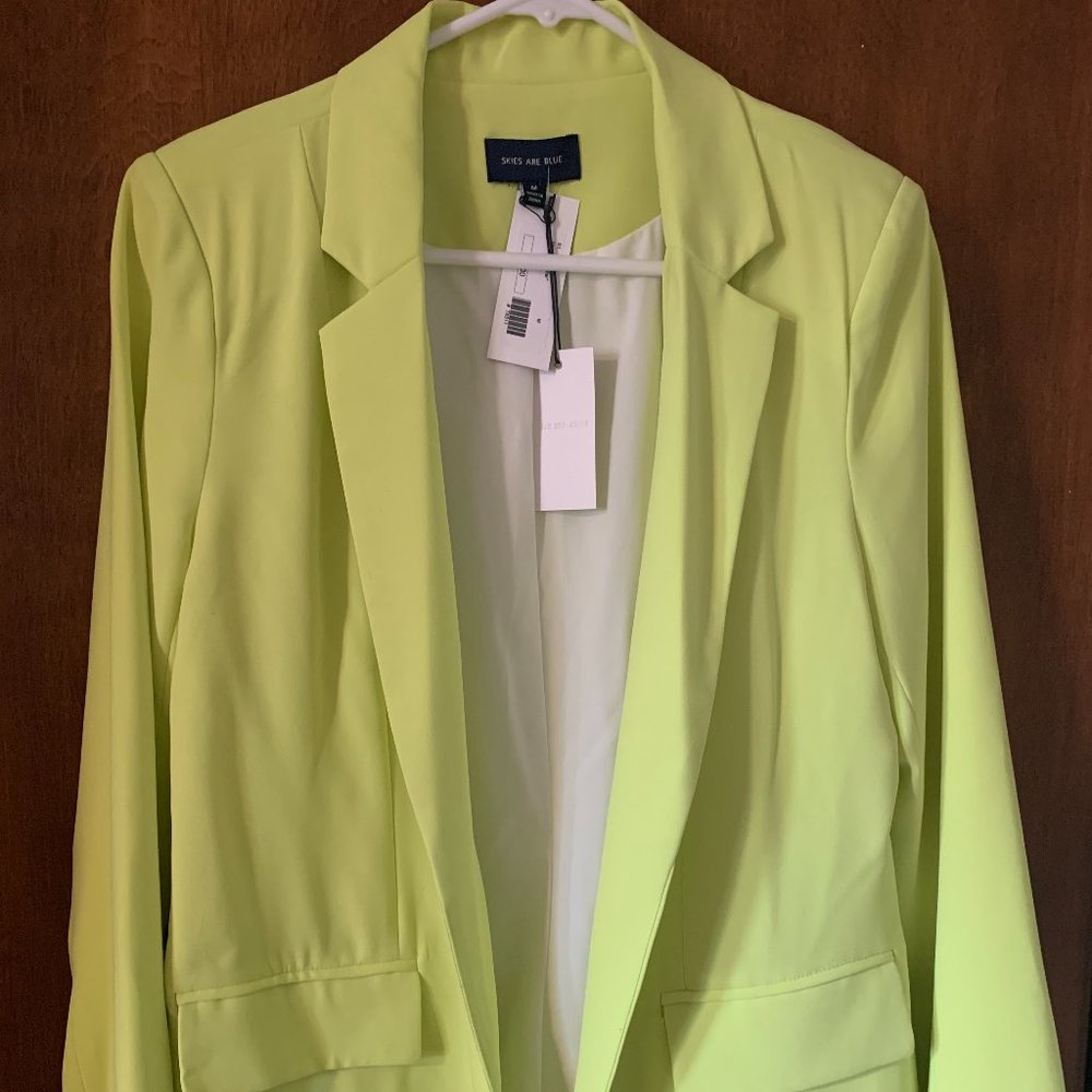NWT Neon Open Front Blazer